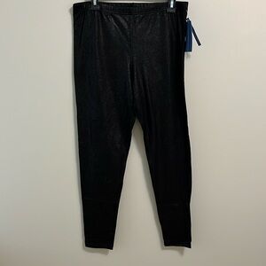 Simply Vera Vera Wang leggings pants large shimmery black witchy gothic spandex